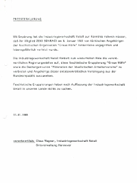 1985 Zeki Sonraci Presseerklärung
