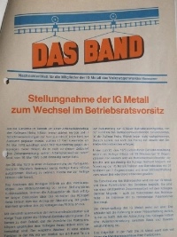 1973 Das Band Wechsel im Betrtiebsratsvorsitz
