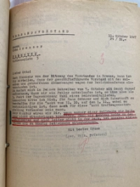 1947 Bettwaesche für IGM-Vorsitzenden