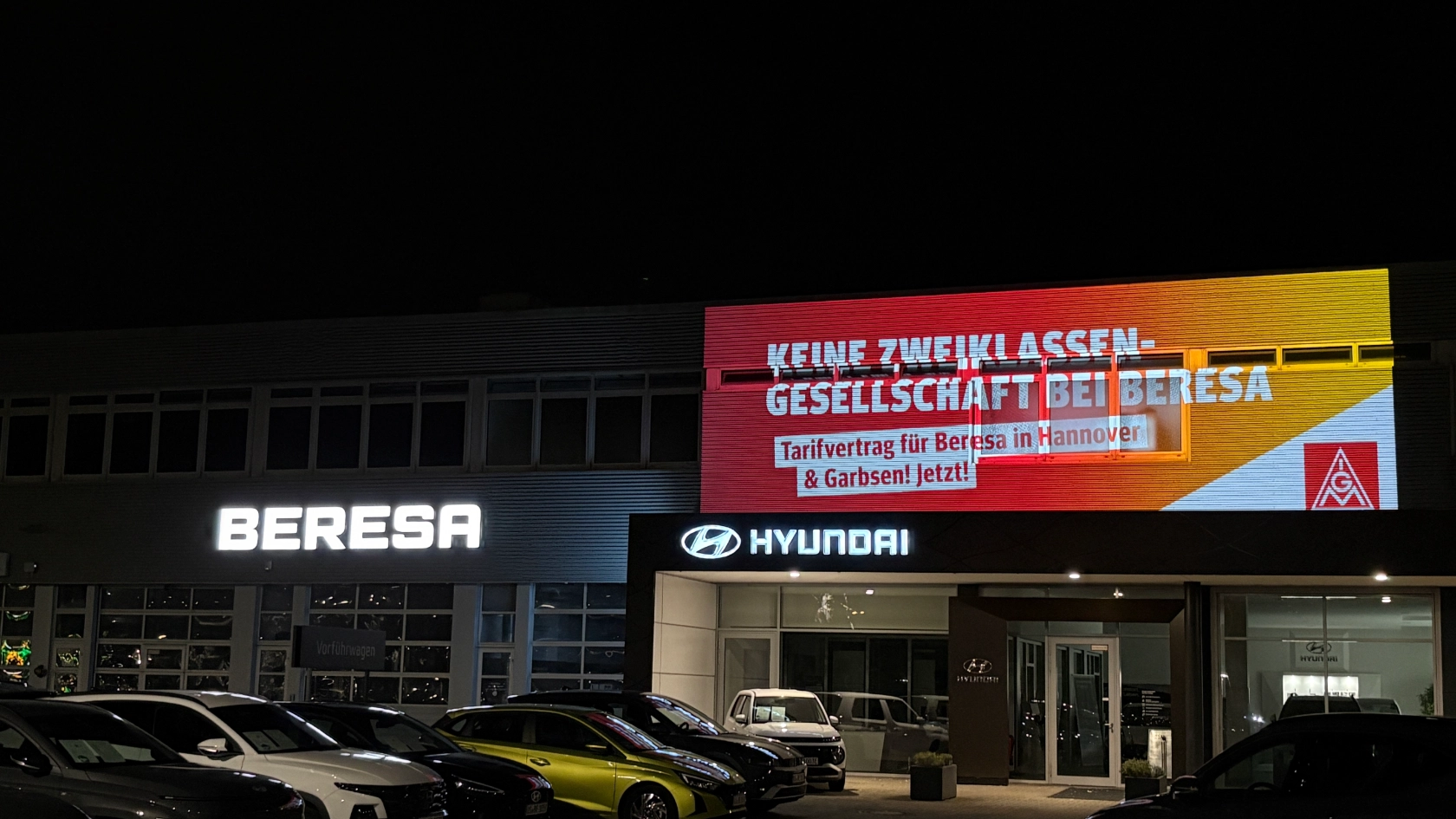 Lichtprojektion BERESA Sommerfest