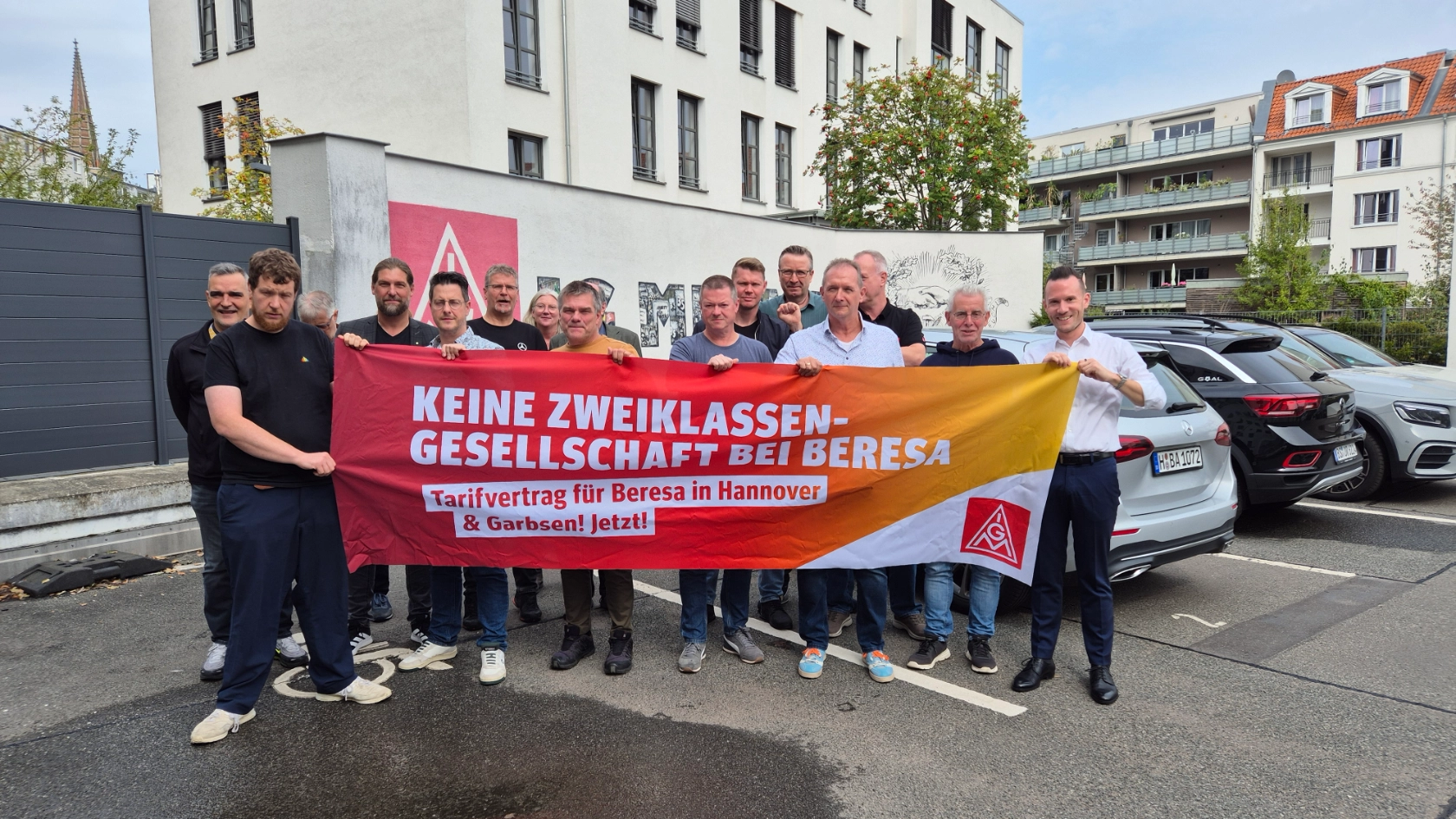 Soliaktion der Tarifkommission im niedersächsischen Kfz-Handwerk mit den Beschäftigten von Beresa