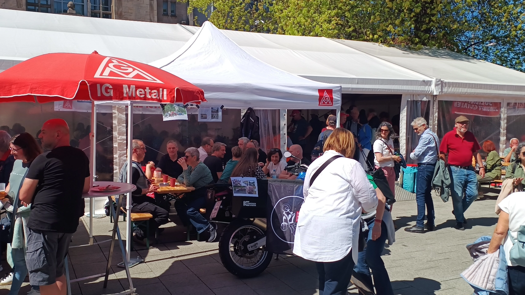 Worker Wheels auf dem 1. Mai