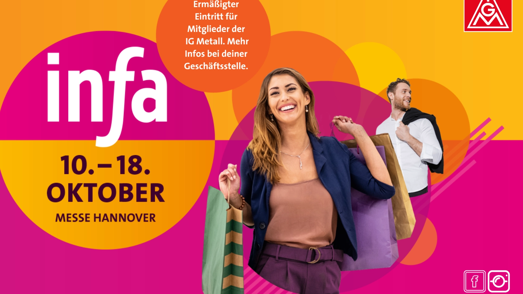 Günstig zur infa mit als IGM Mitglied