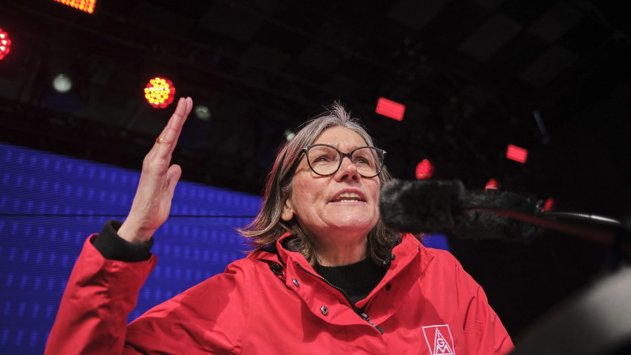 Christiane Benner auf dem Aktionstag in Hannover