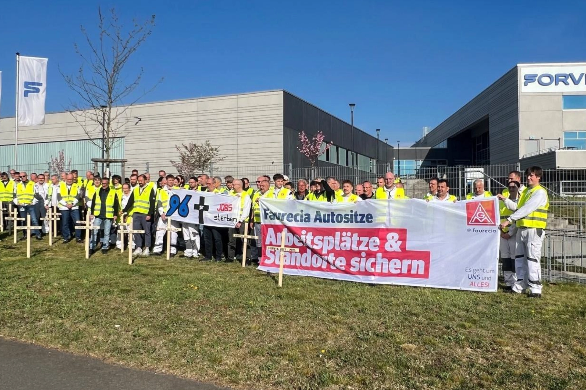 Aktion bei Faurecia am 15.4.2025