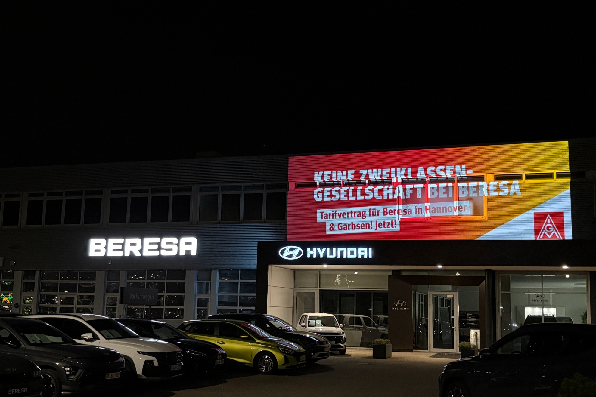 Lichtprojektion BERESA Sommerfest