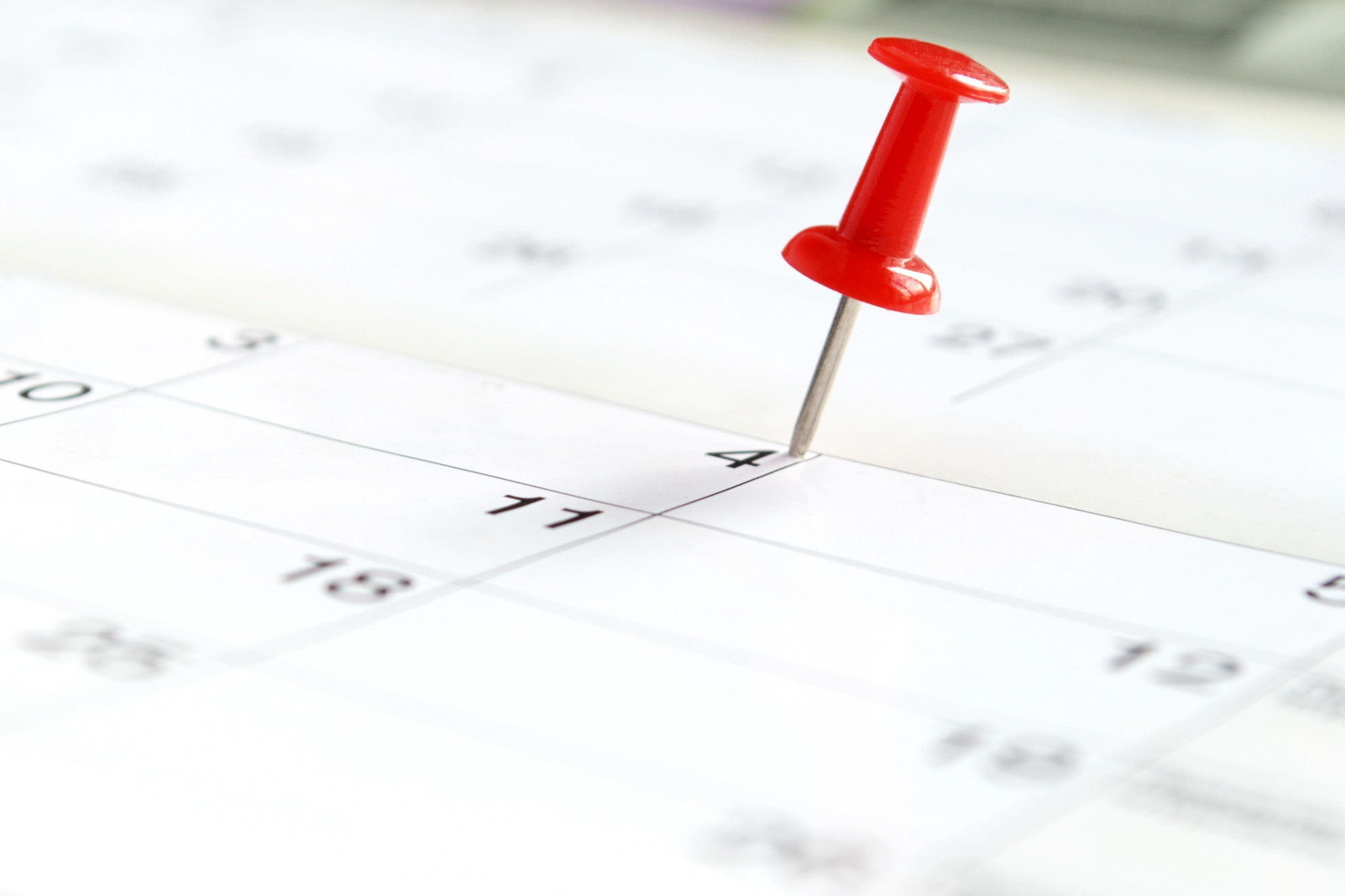 Kalender mit Pin