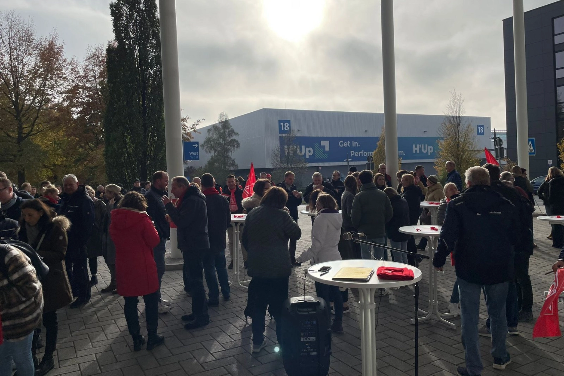 Warnstreikaktion bei der Deutschen Messe AG