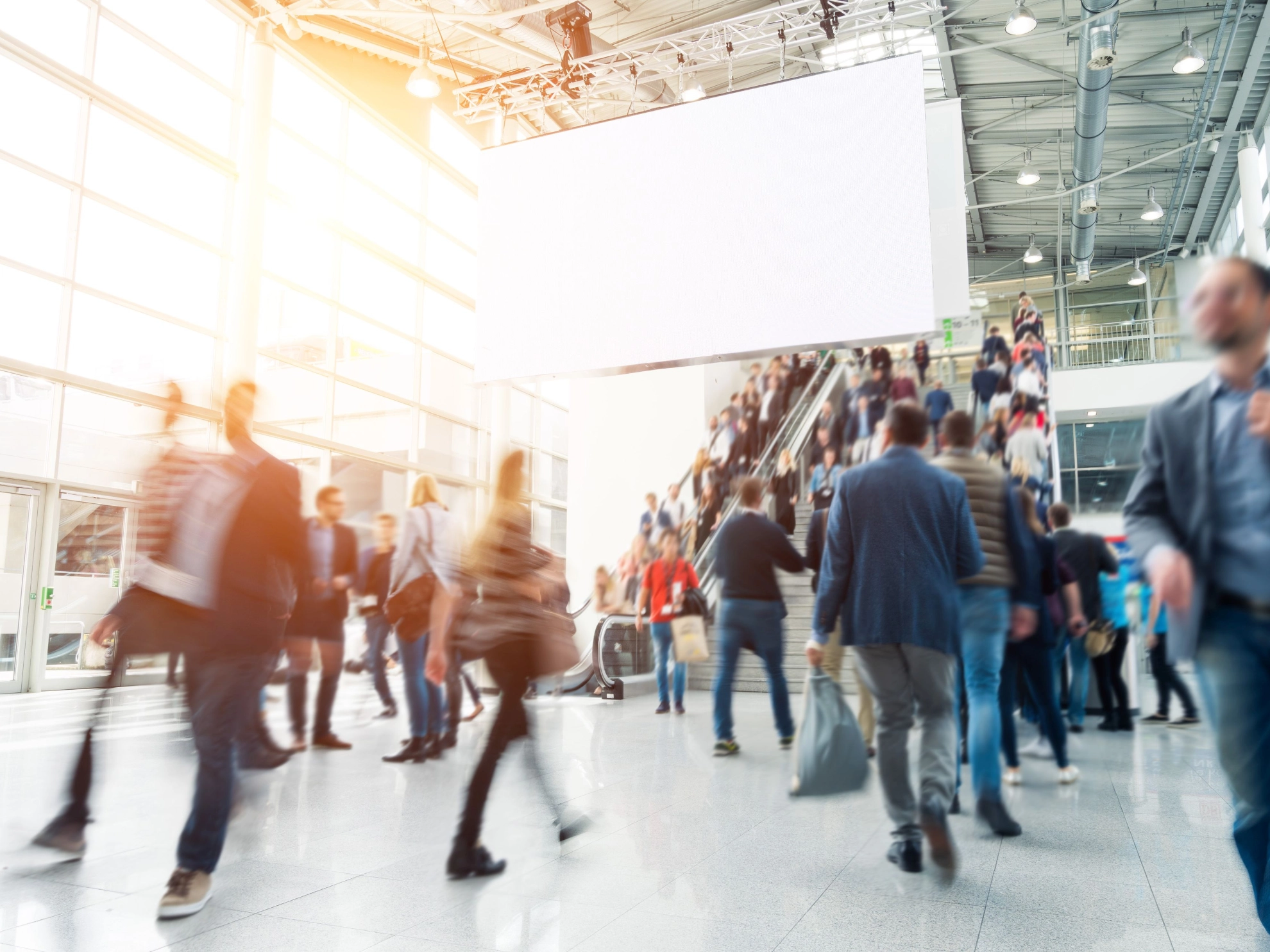 Trubel auf einer Messe