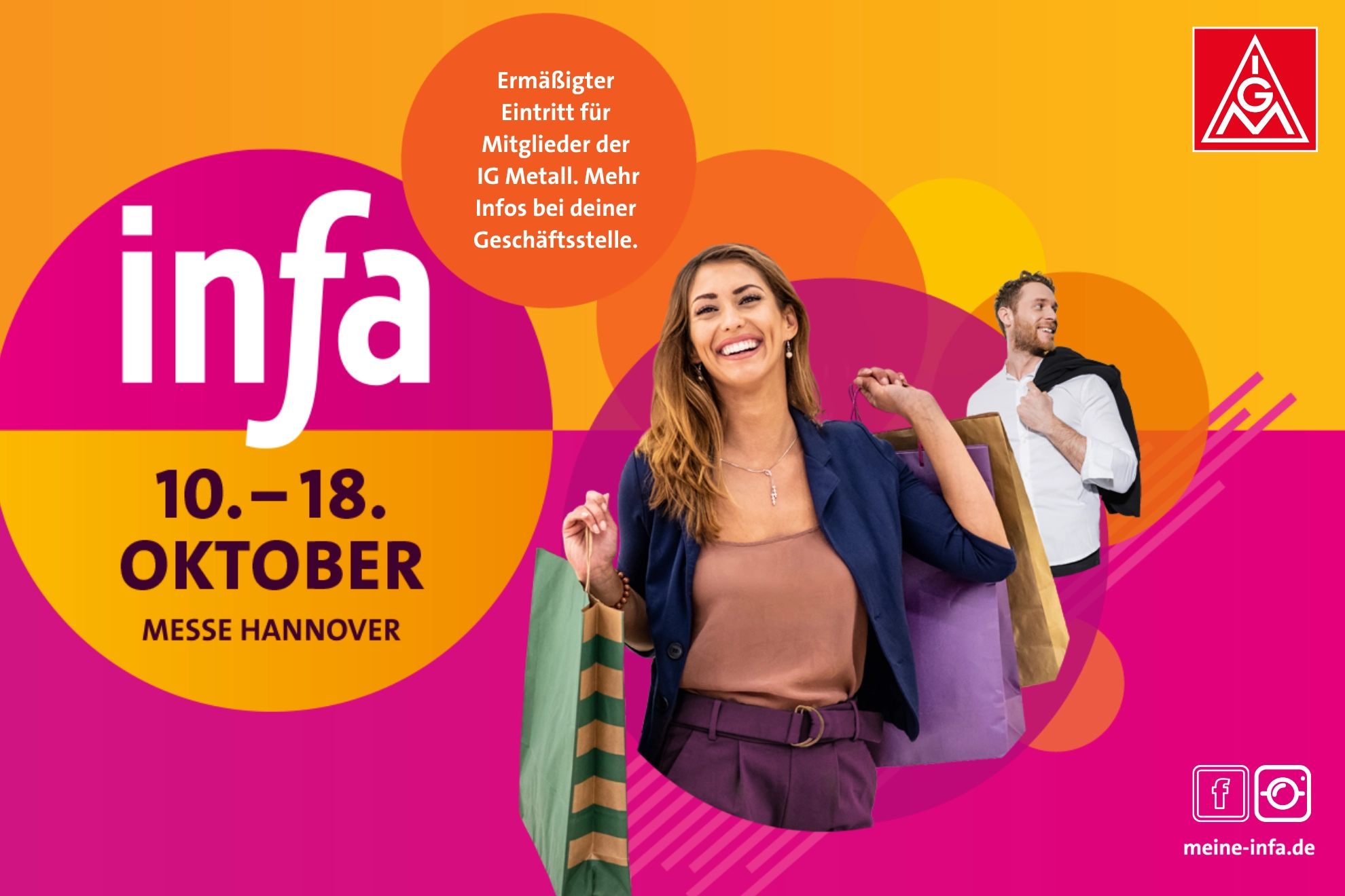 Günstig zur infa mit als IGM Mitglied