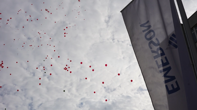 Protest gegen Stellenabbau bei Emerson-Aventics