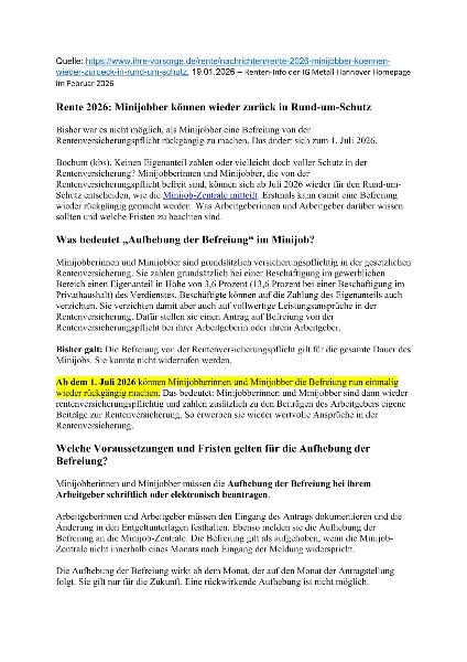 Renten-Informationsblatt Nr. 24