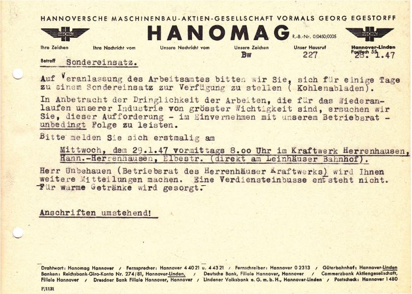 1947-01-28 Aufforderung zum Sondereinsatz