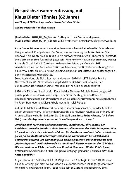 Toennies Klaus Dieter