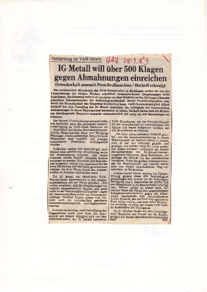 1983-09-28 500 Klagen wegen Abmahnungen