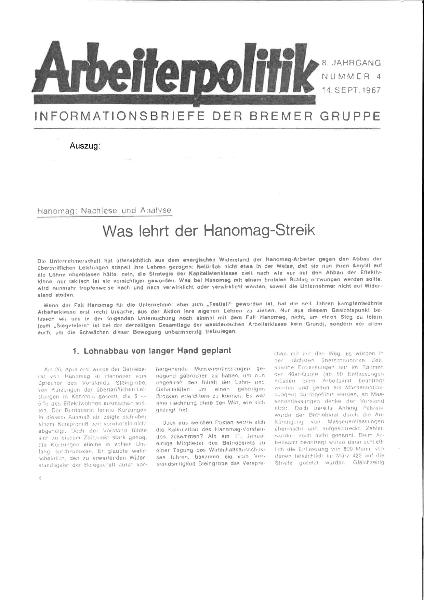 1967-09-14 Nachlese Hanomag-Streik