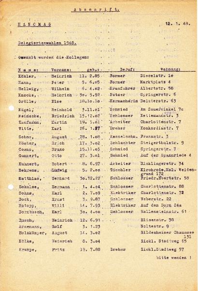 1948-01-12 Delegierte Hanomag