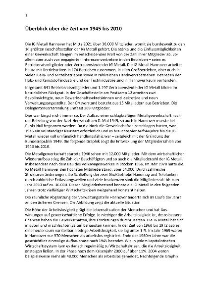 Überblick 1945-2010