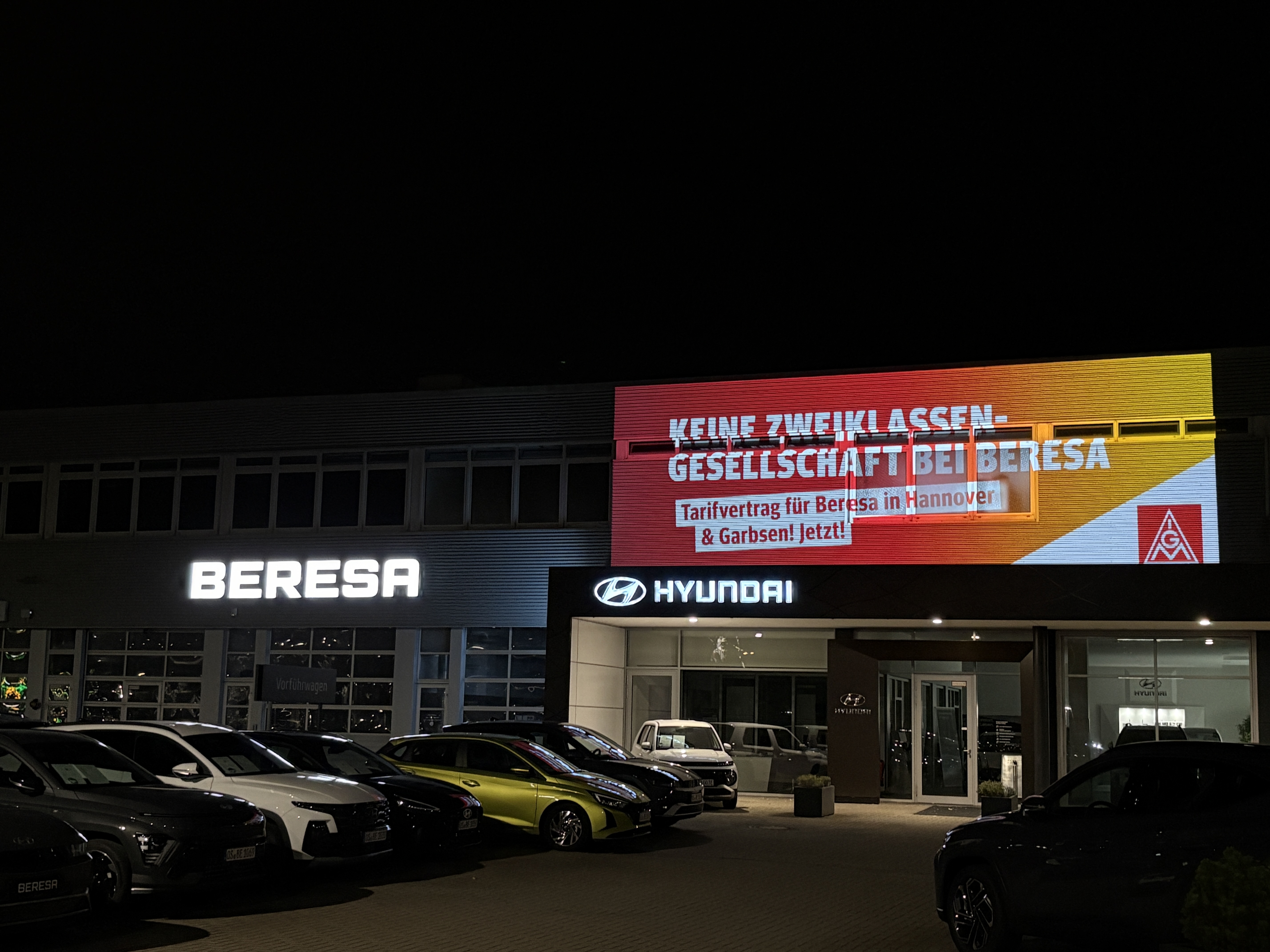 Lichtprojektion BERESA Sommerfest