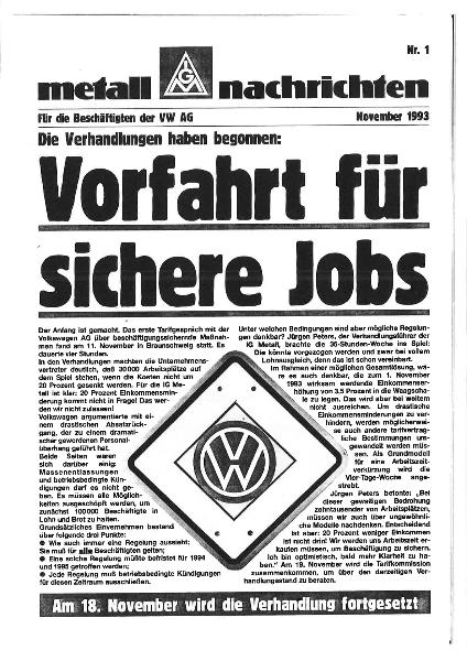 1993 4-Tagewoche Flugblätter