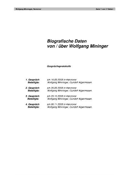 Minninger Wolfgang