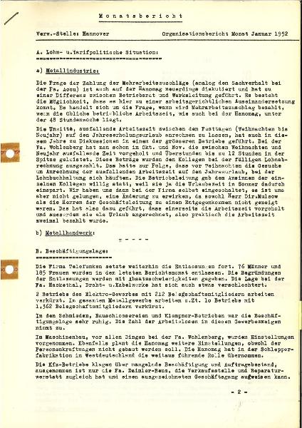 1952-01 Organisationsbericht