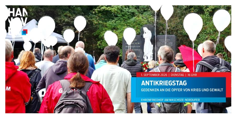 Einladungskarte IG Metall Antikriegstag 2026