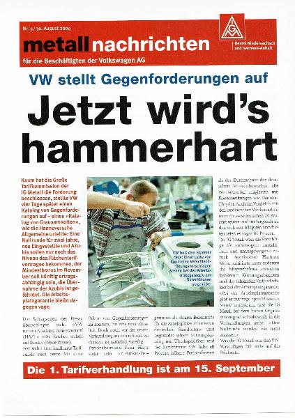 2004 VW Tarifrunde