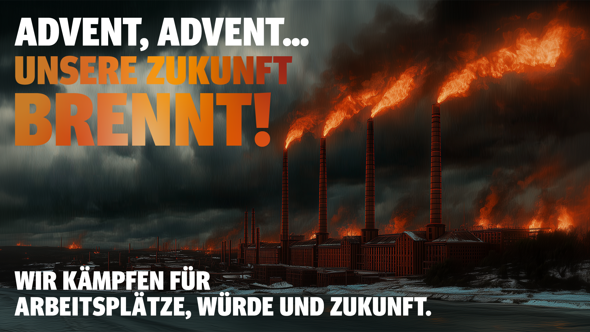 Advent, Advent, unsere Zukunft brennt!