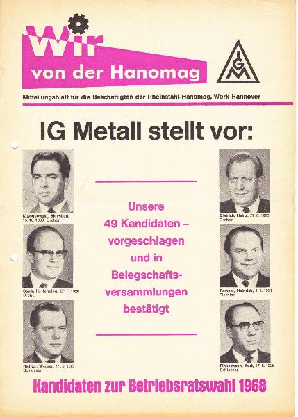 1968 Kandidaten BR-Wahl