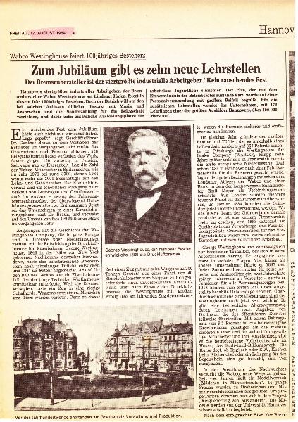 1984-08-17 100 Jahre WABCO Westinghouse