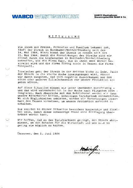 1984-06-01 Mitteilung GF WABCO Westinghouse Steuerungstechnik
