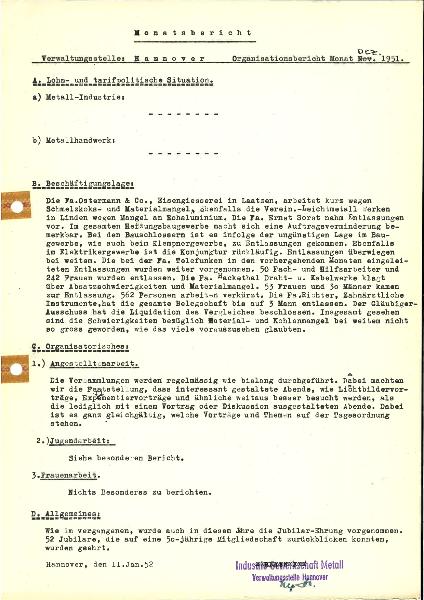 1951-12 Organisationsbericht